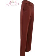 Mi Piace Broek straight bonded travel Burgundy